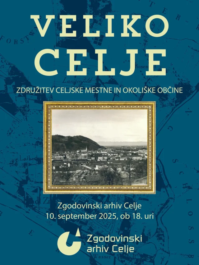 👉 Avgusta 2025 mineva 90 let od priključitve celjske okoliške občine k mestni občini Celje in nastanku mestne občine “Veliko Celje”. Z združitvijo obeh občin leta 1935 je bilo spremenjeno teritorialno stanje iz leta 1850, ki je nastalo z uvedbo novih občin v smislu takratne reorganizacije celotne nižje uprave. Za ta okrogli jubilej je Zgodovinski arhiv Celje pripravil razstavo z naslovom »Veliko Celje: združitev celjske mestne in okoliške občine«. Na razstavi bo predstavljen kratek oris obeh občin do leta 1935, potek združevanja, na koncu pa izpostavljeno nekaj primerov projektov, ki jih je uspela mestna občina izpeljati do okupacije 1941. 
👉 Odprtje razstave bo v sredo, 10. septembra 2025 ob 18. uri, v razstavišču Zgodovinskega arhiva Celje, Teharska cesta 1.
🎉 Vabljeni! #velikocelje