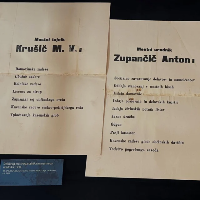 📇 Delokrog mestnega tajnika in mestnega uradnika, 1934
👉SI ZAC/0024/002/017/00113 Mestna občina Celje 
📎 #velikocelje #hisapisanihspominov