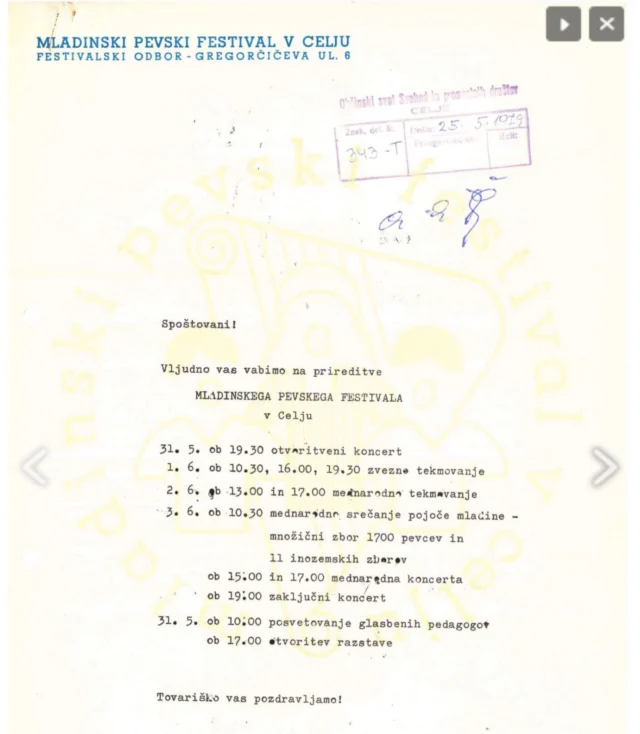 🎶 Vabilo na Mladinski pevski festival, Celje, 1979.
👉 SI_ZAC/1442/175 Zveza kulturnih organizacij Celje, 1979
@mpf.si @mnzcelje @mestnaobcinacelje @visit.celje