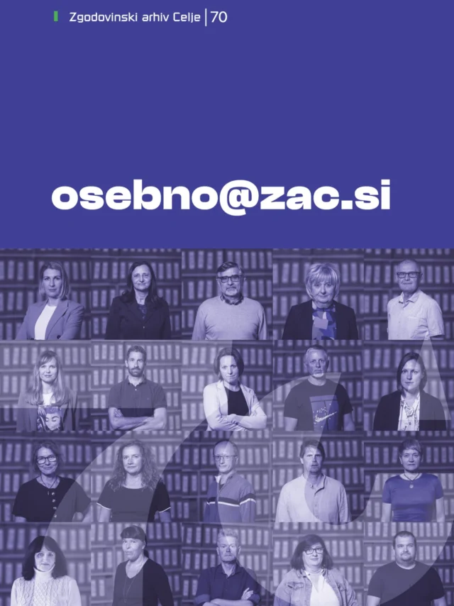 👉 osebno@zac.si je knjižna izdaja ob 70-letnici delovanja Zgodovinskega arhiva Celje, ki skozi intervjuje z vsemi aktualnimi sodelavci arhiva in njihove izbrane artefakte omogoča enkraten vpogled v delo in razumevanje dela v arhivu ter predstavlja časovno kapsulo in notranji glas arhiva v letu 2026.
🛒 https://zac.si/product/osebnozac-si-70-let-zgodovinskega-arhiva-celje/