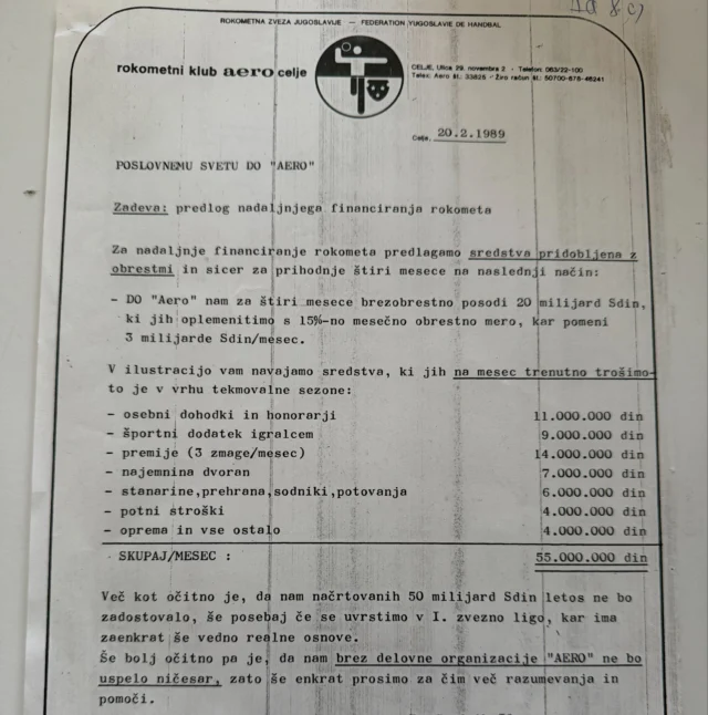 🧐 Kopije niso arhivsko gradivo, a vseeno. Ob valorizaciji fonda podjetja SI_ZAC/0766 Aero Celje se razkriva zanimiv poslovni model financiranja vrhunskega športnega kluba in okvirni razrez letnega proračuna v letu 1989. 🤔 Danes povsem nepredstavljiv scenarij … 🤓